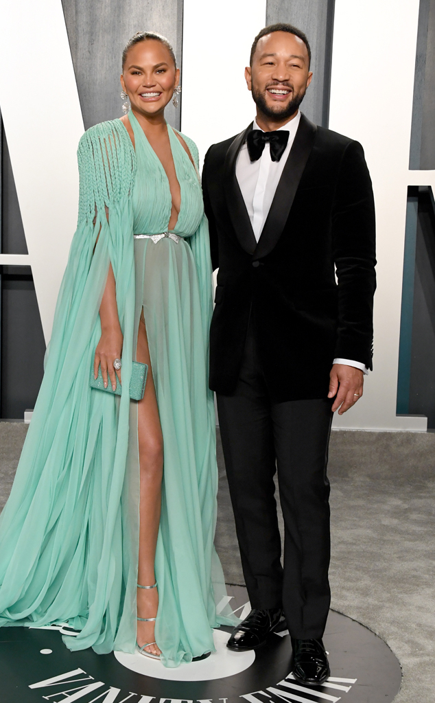 Chrissy Teigen and John Legend Have Arrived At the Vanity Fair Party